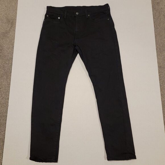 Levi Strauss 512 32x39 Mens Black Jeans Silver Tab - Picture 1 of 5